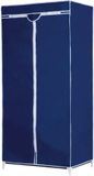 Mobiele opvouwbare kledingkast/garderobekast 160 cm blauw - Camping/zolder