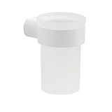 Gedy G-Kala Lumpur tandenborstelhouder, wit, chroom, messing, glas