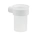 Gedy G-Kala Lumpur tandenborstelhouder, wit, chroom, messing, glas