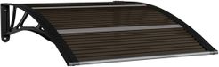 vidaXL Auvent de porte noir 100x75 cm polycarbonate