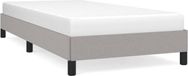 vidaXL Bedframe - stof - lichtgrijs - 90x200 cm