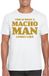 Bellatio Decorations Foute party t-shirt voor heren - macho man - wit - glitter goud - themafeest S