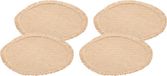 Chaks Placemats - 6x - D38 cm - gevlochten - beige - bohemian style