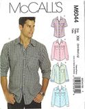 McCall's Patronen M6044 maat XN Extra Large-XXL-XXXL herenshirts, 1 stuk, wit