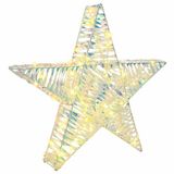 vidaXL 3D Ster 50 LED's Warmwit 55 x 52.5 x 9 cm PET