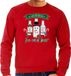 Bellatio Decorations foute kersttrui/sweater heren - IJskoud bier - rood - Christmas beer L