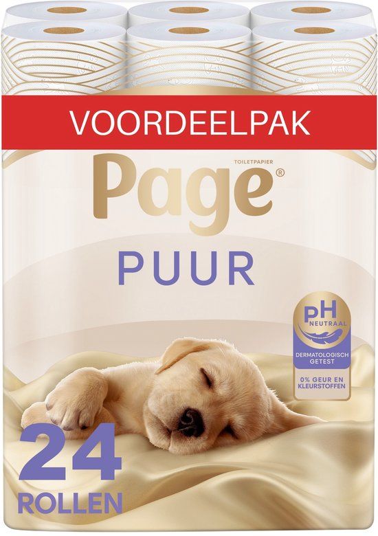 Page® toiletpapier - Puur wc papier - 24 rollen - 3-laags - 150-200 vellen - Maxi - Wit