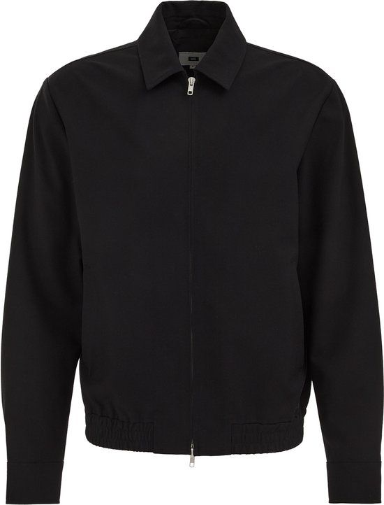 WE Fashion Heren slim fit jack Zwart XXXL