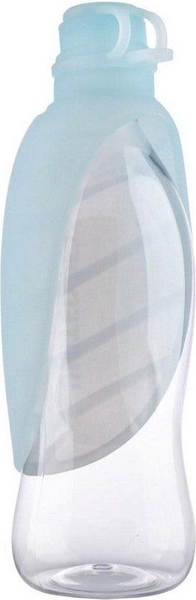 Honden drink fles - aquamarijn - huisdier drinkfles - hondenfles - voor op reis - past op elke fles