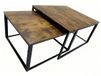 Merkloos Relaxdays Bijzettafel - 2-delige set - industrieel - 65 en 75 cm