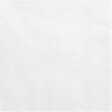 Partydeco Tafel servetten - papier - wit - 33 cm - diner/lunch/verjaardag