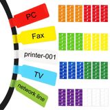 240 pièces Étiquettes de câble colorées pour l'organisation
