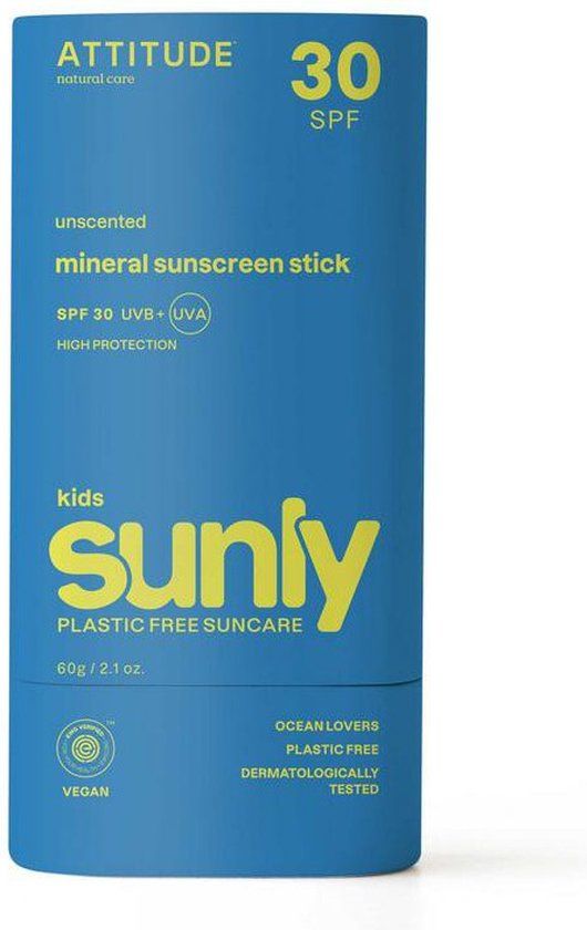 Attitude Sunly zonnebrandstick kids SPF30 60g