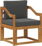 vidaXL Tuinbank Massief Acaciahout en Polyester Naturel