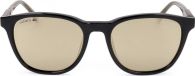 Lacoste L864S, glanzend zwart, zonnebril voor dames, afmetingen 53/18/140