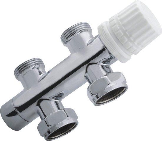 Riko Wiesbaden Thermostatisch 3/4" Onderblok Recht - Chroom - RVS - 5 jaar garantie