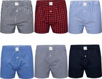 MG-1 Wijde Boxershorts Heren 6-Pack Multipack D900 Geweven Katoen - Maat XXL