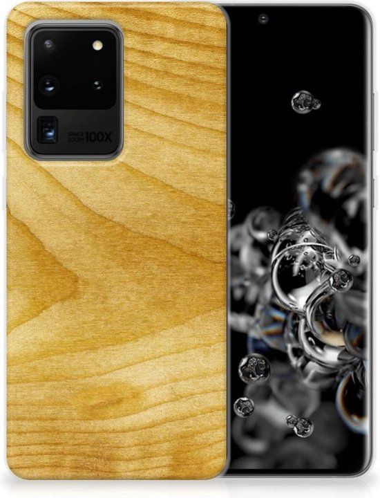 B2Ctelecom - Samsung Galaxy S20 Ultra Bumper Hoesje - Licht Hout - TPU