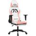 Maison Exclusive - Chaise de jeu de massage avec repose-pieds blanc rose similicuir