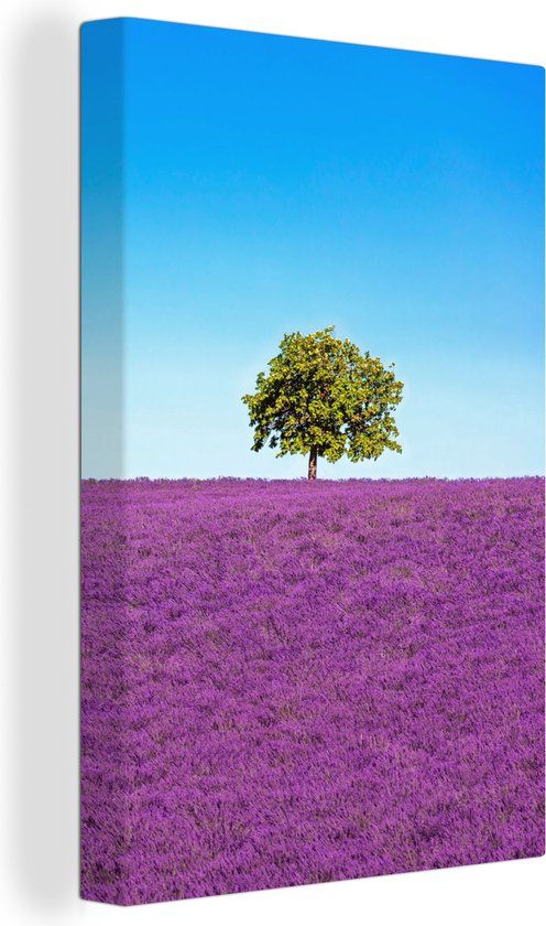 OneMillionCanvasses Canvas schilderij 120x180 cm - Boom - Paars - Modern