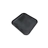 6 Asami Ware 6 stuks - platte vierkante borden, 26,7 x 26,7 x 2,5 cm, zwart, melamine