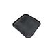 6 Asami Ware 6 stuks - platte vierkante borden, 26,7 x 26,7 x 2,5 cm, zwart, melamine