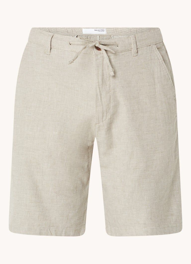 Selected Homme Brody straight fit chino - linnenblend - heren