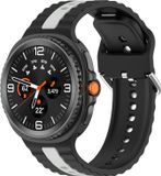 Wigento Samsung Siliconen armband voor Galaxy Watch 9 / 8 / 8 Classic, tweekleurig design