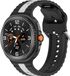 Wigento Samsung Siliconen armband voor Galaxy Watch 9 / 8 / 8 Classic, tweekleurig design