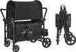 VEVOR Chariot pour 4 Enfants, Noir