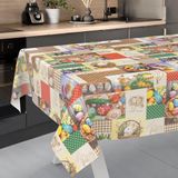 ANRO Tafelkleed, afwasbaar, tafelzeil, tuintafelkleed, voor binnen en buiten, met snijrand, 100 x 140 cm, Ostara