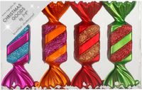 Inge-glas Inge's Christmas Decor Gmbh Kersthangers - 4x - snoepjes - gekleurd - 10.5 cm