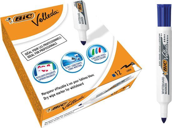 Velleda Whiteboardmarker - Velleda 1711 - Blauw - 12 stuks