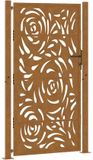 vidaXL Poort met vlamontwerp 100x175 cm weervast staal