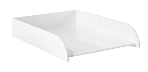 Osco ASLT-OW Hi-Gloss Stacking Letter Tray - White