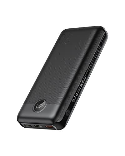 VEGER 30000mAh powerbank, 20W PD snel opladende externe batterij powerbank, USB C draagbare oplader voor mobiele telefoons met LED-display, 4 uitgangen en 2 ingangen Compatibel met iPhone, iPad, tablets enz