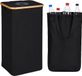 Relaxdays Statiegeld prullenbak - 100 liter - met deksel en tas - zwart