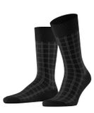 FALKE Modern Tailor Geruite Sokken Heren Zwart Maat 39-42