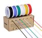TUOFENG Elektrische draad, 18 AWG, flexibele draad, siliconen draad (6 spoelen met draad in verschillende kleuren van 4 meter) 600 V gevlochten draad, bestand tegen hoge temperaturen