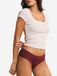 Etam Shorty en microfibre avec détails dentelle - Power 2 - M - Grenat - Femme