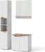 Vicco Set de salle de bain Marelle, Blanc/Chêne artisanal, 3 pièces