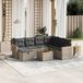 Maison Exclusive - Ensemble de meubles de jardin 8 pièces avec canapé et coussins, gris, en polyrotin
