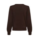 Kaffe KAlone Knit Pullover Dames Trui - Coffee Bean