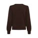 Kaffe KAlone Knit Pullover Dames Trui - Coffee Bean