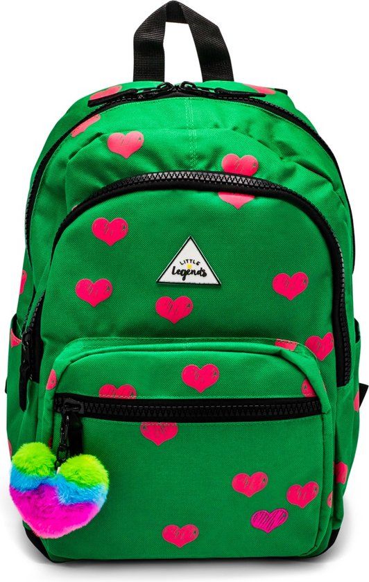 Little Legends BACKPACK L HEART Green Floral Polyester 38x27x14 cm 12L