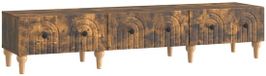 vidaXL TV-kast met lade Gerookt eiken 147 x 34,5 x 30 cm Bewerkt hout