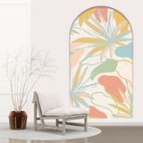 Stickers Trompe L'Oeil Arche - Voute - Fleurs - 80 x 145 cm