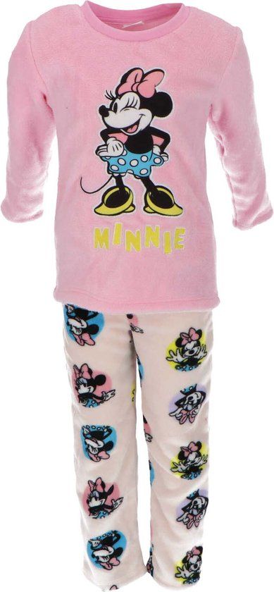 4KidsOnly Cookie Company Minnie Mouse Coral-Fleece Pyjama - Maat 110/116 - Roze - Kind