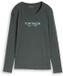 Tom Tailor T-shirt à manches longues avec imprimé logo - Taille L - Vert olive foncé