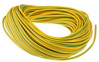 RS PRO Kabelslang groen, geel PVC voor kabel-Ø 4mm, lengte 30m, verpakking van 30 meter
